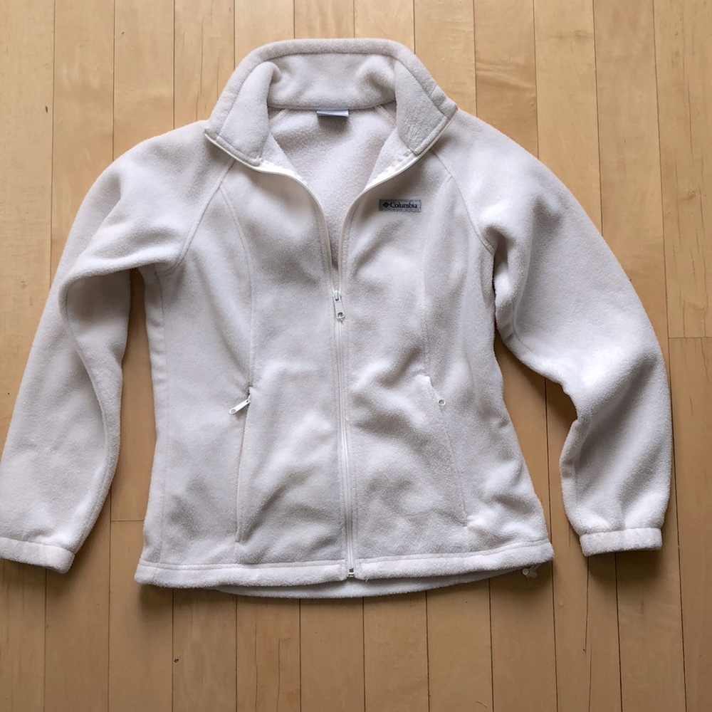 Columbia Women’s Size S Full Zip Fleece Ivory/ White Small